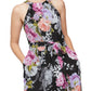 Vestido longo feminino SL Fashions com cinto e alças finas, preto, tamanho 12