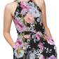 Vestido longo feminino SL Fashions com cinto e alças finas, preto, tamanho 12