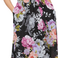 Vestido longo feminino SL Fashions com cinto e alças finas, preto, tamanho 12