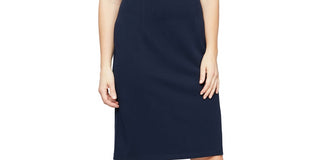 Vestido tubinho com detalhe de laço SL Fashions feminino, azul, tamanho 16