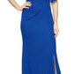 Vestido feminino SL Fashions com mangas esvoaçantes e laços, azul, tamanho 12, pequeno