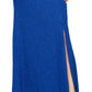 Vestido feminino SL Fashions com mangas esvoaçantes e laços, azul, tamanho 12, pequeno