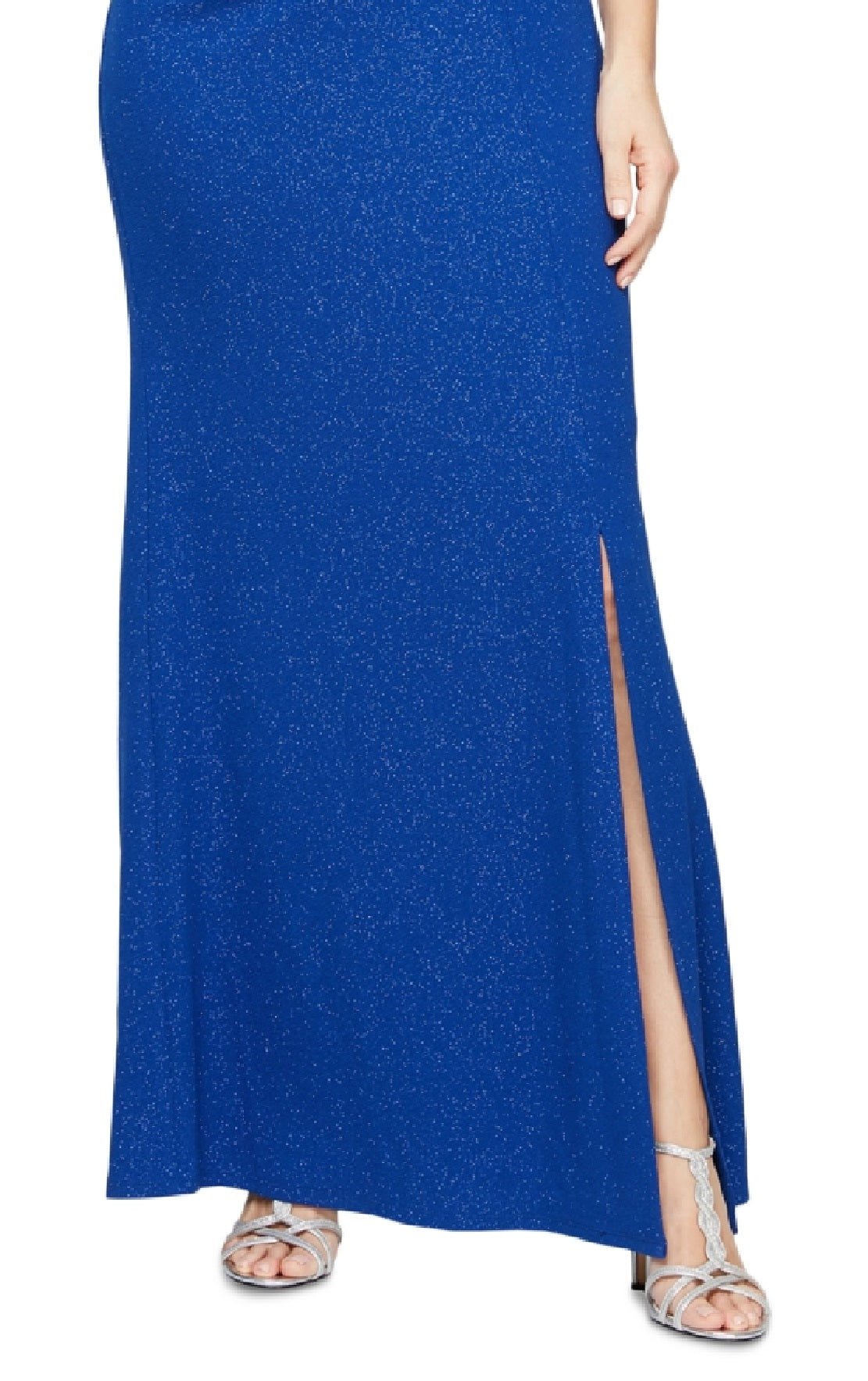 Vestido feminino SL Fashions com mangas esvoaçantes e laços, azul, tamanho 12, pequeno