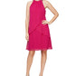 Vestido Halter com Contas SL Fashions Feminino Rosa Tamanho 16 Petite