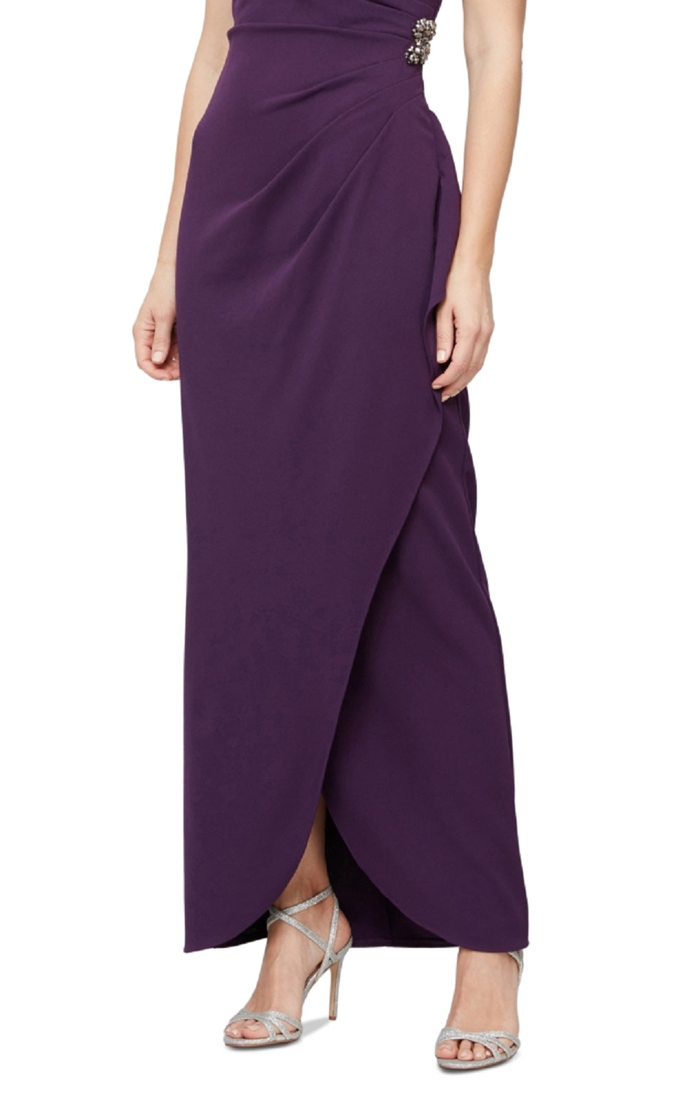 Vestido sem mangas com decote em V e bainha tulipa SL Fashions, roxo, tamanho 12