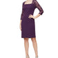 Vestido curto de renda feminino SL Fashions roxo tamanho 12