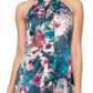 Vestido Halter com Estampa Floral Feminino SL Fashions Verde Tamanho 8