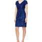 Vestido tubinho com lantejoulas Sl Fashions feminino azul tamanho 14