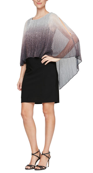 Vestido tubinho popover brilhante SL Fashions feminino cinza tamanho 12