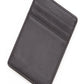 Carteira masculina Royce New York com prendedor magnético para dinheiro, preta, tamanho regular