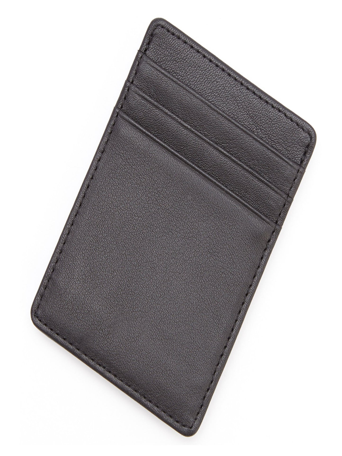 Carteira masculina Royce New York com prendedor magnético para dinheiro, preta, tamanho regular