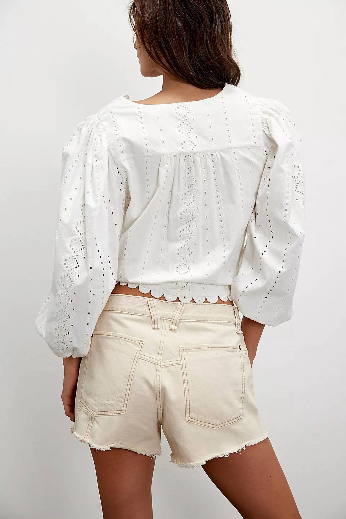 Free People - Now Or Never Mid Waist Denim Shorts