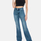 Judy Blue - Mid Rise Medium Wash Tummy Control Cut Hem Flare