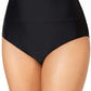 Top de biquíni com controle de barriga e cintura alta Island Escape feminino, preto