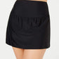 Saia de banho feminina com controle de barriga Island Escape Plus, tamanho 18W, preta