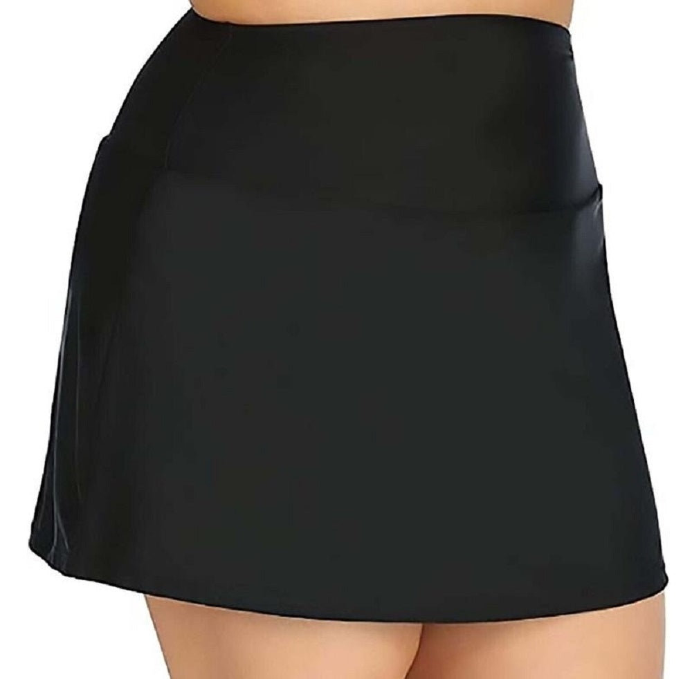 Saia de banho feminina com controle de barriga Island Escape, tamanho 20W, preta