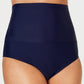 Top de biquíni com controle de barriga e cintura alta Island Escape feminino, azul, tamanho 12
