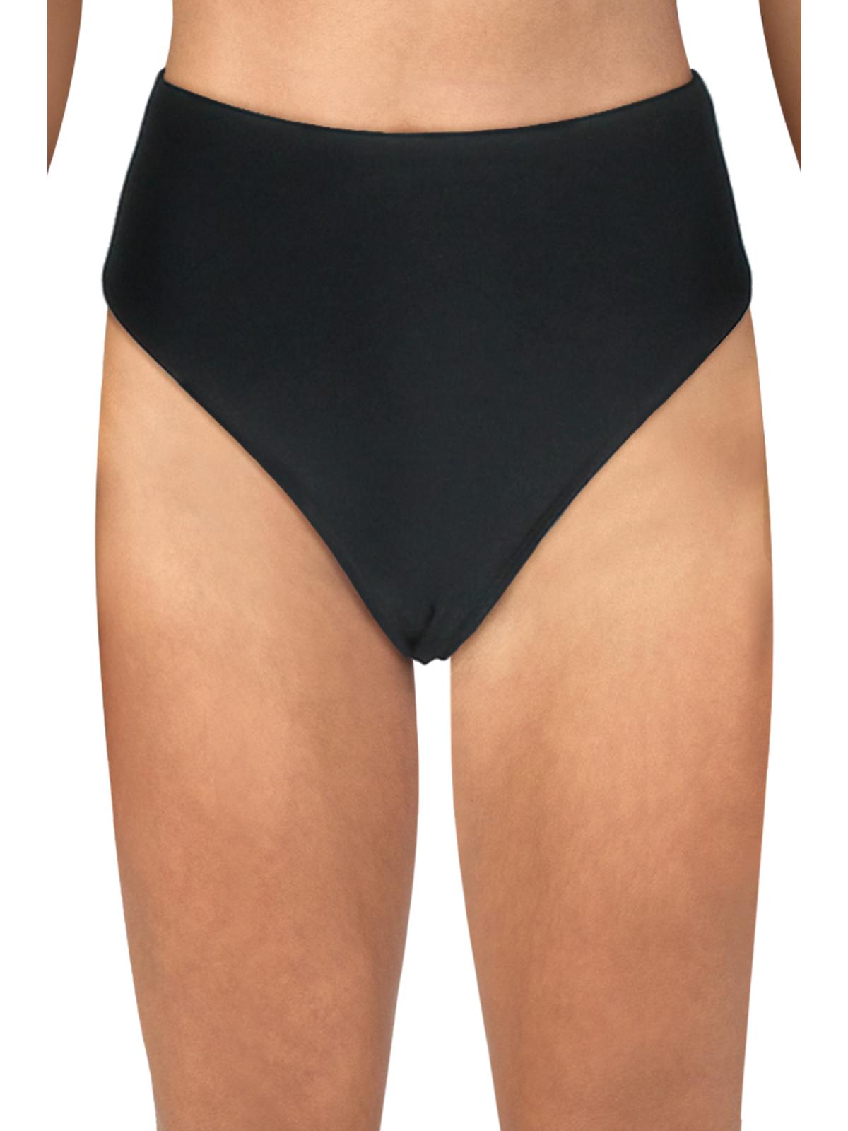 Calcinha de biquíni feminina Island Escape, preta, tamanho 10