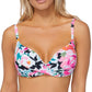 Biquíni Island Escape Feminino Honey Bloom Gemini Twist Front Top Maiô Preto Tamanho 8