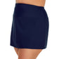 Saia de banho feminina com controle de barriga Island Escape Plus, azul, tamanho 20W