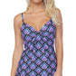 Top de natação feminino Island Escape Scorpio com aro, tankini, preto