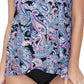 Island Escape Feminino Capetown Decote Redondo Tankini Top Preto Tamanho 6
