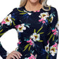 Island Escape Tahiti Beach Printed Rash Guard Maiô Feminino Preto Tamanho P