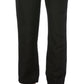 Calça masculina Cubavera de linho liso com cordão, preta, tamanho extragrande