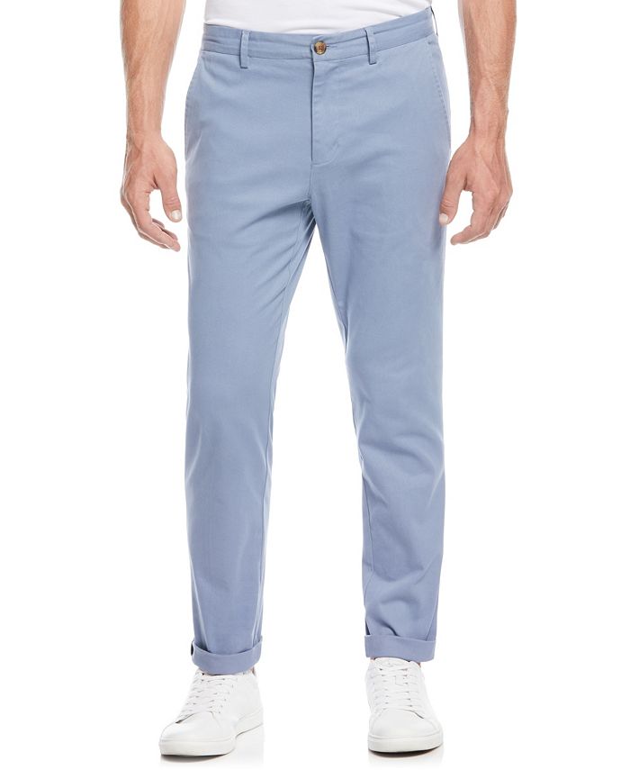 Calça chino masculina Perry Ellis, azul, tamanho 38x32