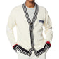 Perry Ellis Cardigan Masculino Eagle Patch Branco Tamanho X-G
