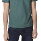 Camisa polo masculina Perry Ellis com gola alta e lisa, verde, tamanho grande