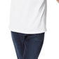 Camisa polo masculina Perry Ellis com blocos de cores, branca, tamanho médio