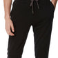 Calça jogger masculina Perry Ellis com bordado de bandeira, preta, tamanho XX-G