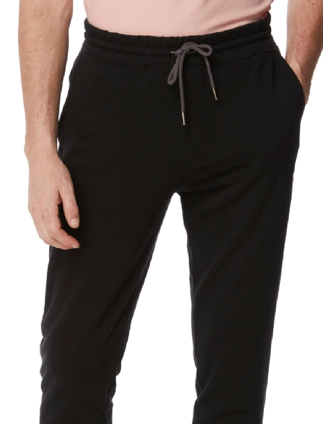 Calça jogger masculina Perry Ellis com bordado de bandeira, preta, tamanho XX-G