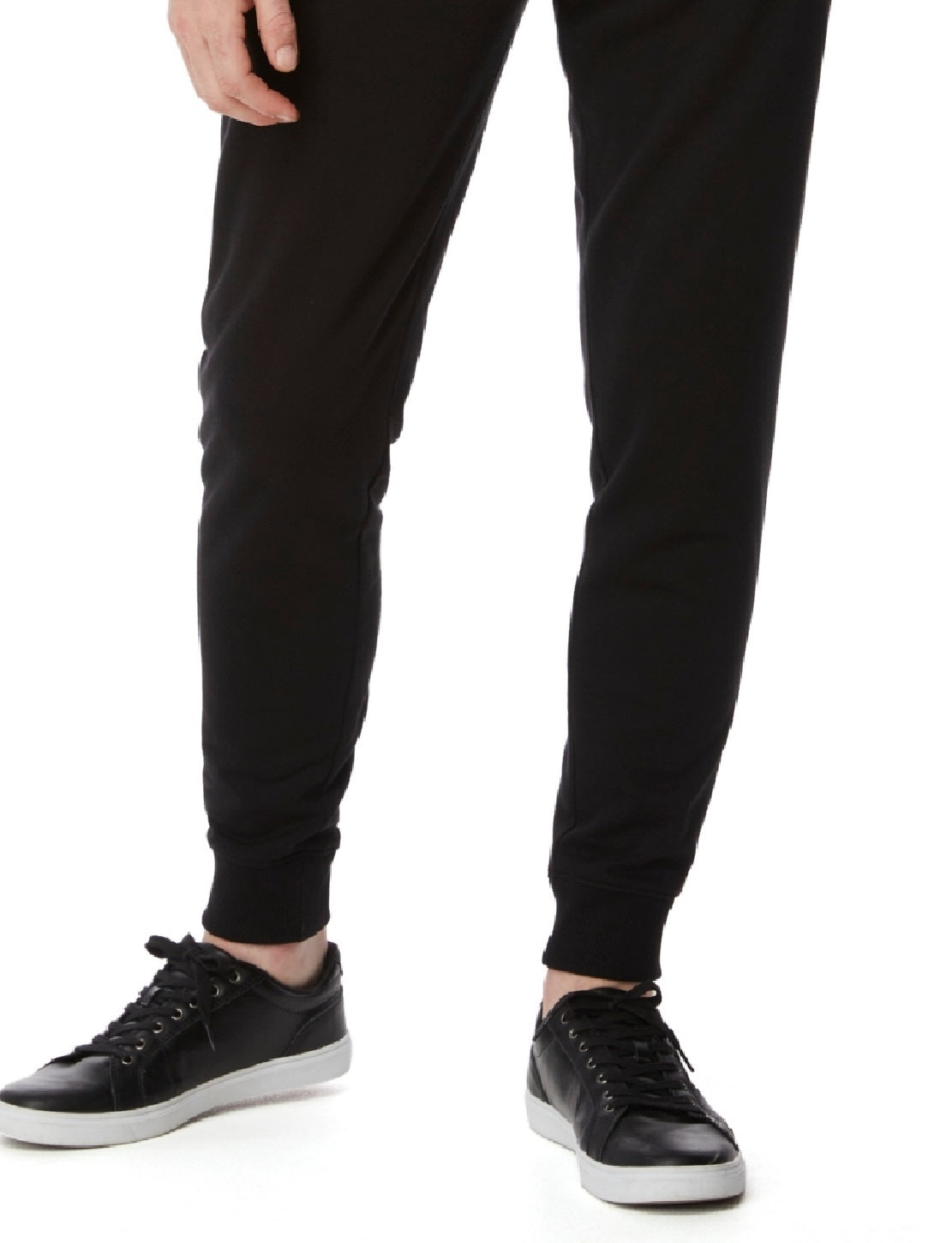 Calça jogger masculina Perry Ellis com bordado de bandeira, preta, tamanho XX-G