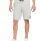 Bermuda de moletom Perry Ellis masculina com bandeira bordada, cinza, tamanho XX-G