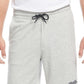 Bermuda de moletom Perry Ellis masculina com bandeira bordada, cinza, tamanho XX-G