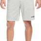 Bermuda de moletom Perry Ellis masculina com bandeira bordada, cinza, tamanho XX-G