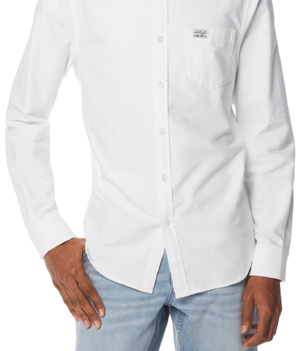 Camisa Oxford Masculina Perry Ellis Branca Tamanho XX-G