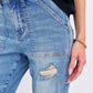 Judy Blue - High Rise Patch Pocket Distressed Cuffed Boyfriend Jeans