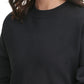 Top curto feminino DKNY Sport Cotton com zíper lateral, preto, tamanho X-S