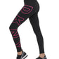 Leggings femininas DKNY com logo grande e cintura alta, pretas, tamanho P