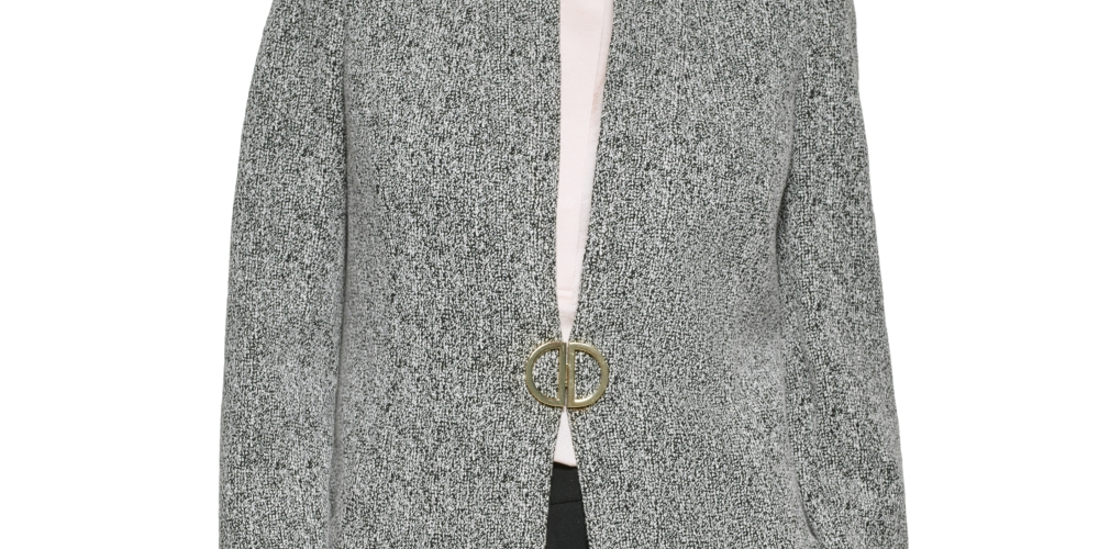 Jaqueta D Ring Topper Feminina DKNY Cinza Tamanho 6
