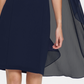 Vestido tubinho feminino DKNY com mangas divididas em chiffon, azul, tamanho 6