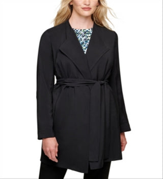Jaqueta DKNY Feminina com Amarração Frontal Preta Tamanho 6 Petite