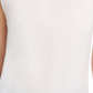 Blusa feminina DKNY com decote canoa e manga curta, preta, tamanho médio