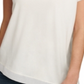 Blusa feminina DKNY Mixed Media, branca, tamanho X-S