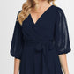 Vestido envelope falso com manga balão feminino DKNY, azul, tamanho 14