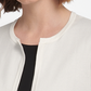 Cardigan feminino aberto com manga 3/4 e babados, tamanho grande, branco, DKNY