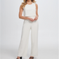 Macacão feminino DKNY com ilhós e detalhes laterais, branco, tamanho 4